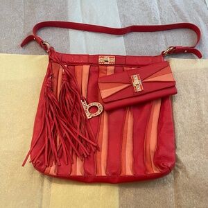 Rare Bebe Vault LEATHER Crossbody Bag & Matching LEATHER Wallet